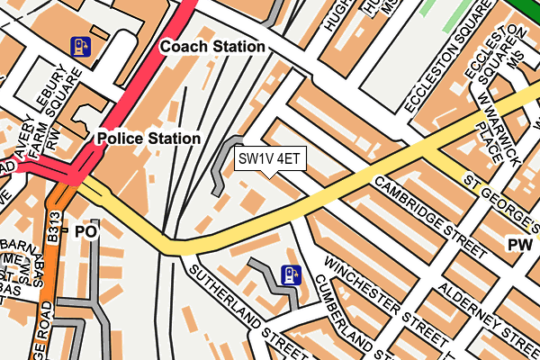 SW1V 4ET map - OS OpenMap – Local (Ordnance Survey)