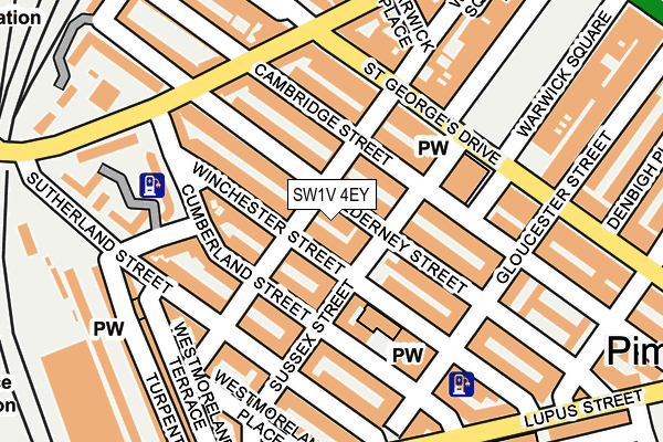SW1V 4EY map - OS OpenMap – Local (Ordnance Survey)