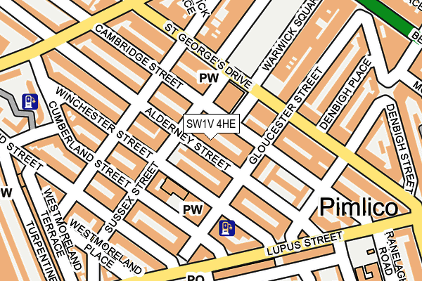 SW1V 4HE map - OS OpenMap – Local (Ordnance Survey)