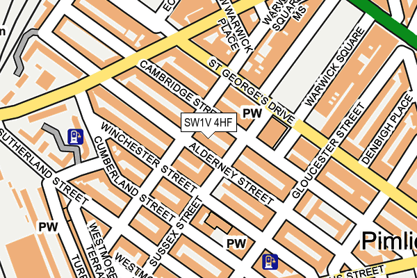 SW1V 4HF map - OS OpenMap – Local (Ordnance Survey)