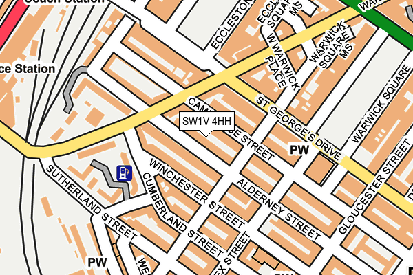 SW1V 4HH map - OS OpenMap – Local (Ordnance Survey)