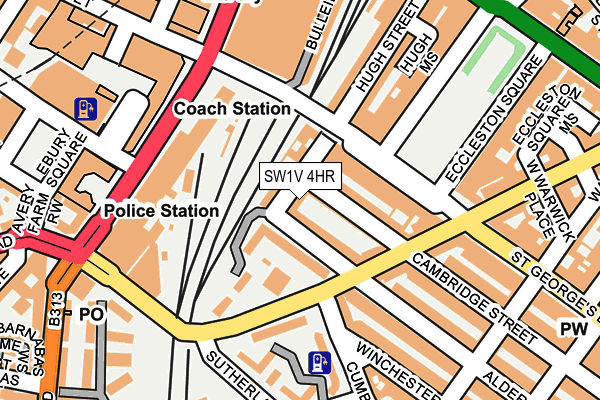 SW1V 4HR map - OS OpenMap – Local (Ordnance Survey)