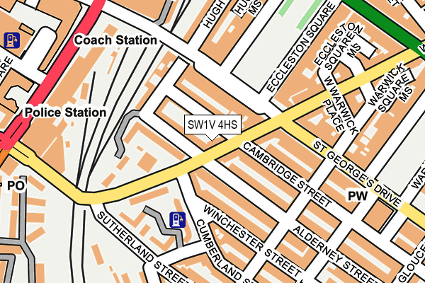 SW1V 4HS map - OS OpenMap – Local (Ordnance Survey)