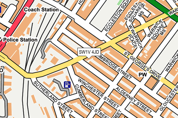 SW1V 4JD map - OS OpenMap – Local (Ordnance Survey)