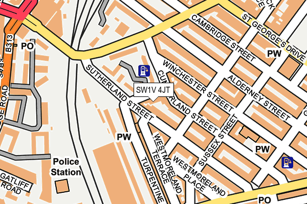 SW1V 4JT map - OS OpenMap – Local (Ordnance Survey)