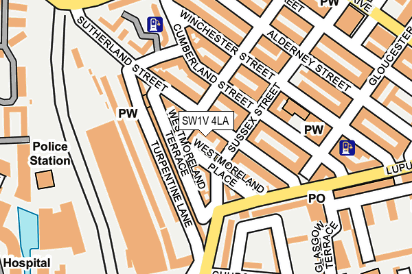 SW1V 4LA map - OS OpenMap – Local (Ordnance Survey)