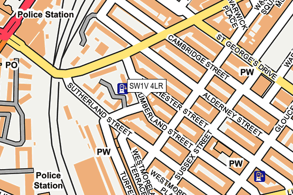 SW1V 4LR map - OS OpenMap – Local (Ordnance Survey)