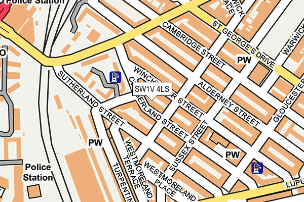 SW1V 4LS map - OS OpenMap – Local (Ordnance Survey)