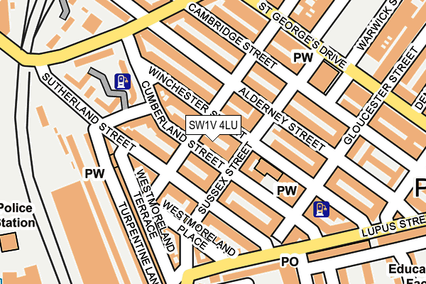 SW1V 4LU map - OS OpenMap – Local (Ordnance Survey)