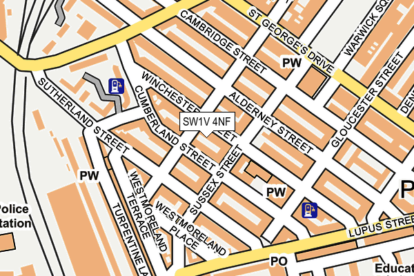 SW1V 4NF map - OS OpenMap – Local (Ordnance Survey)