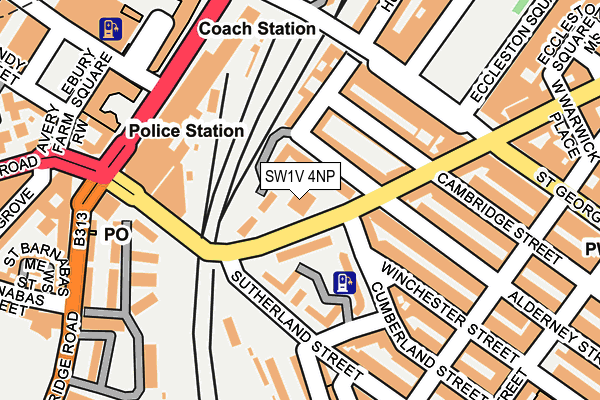 SW1V 4NP map - OS OpenMap – Local (Ordnance Survey)