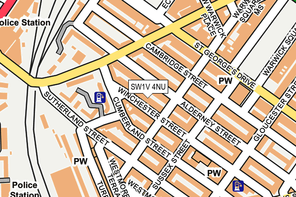 SW1V 4NU map - OS OpenMap – Local (Ordnance Survey)
