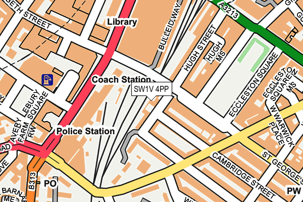 Map of PIMLICO PROPERTIES LTD at local scale