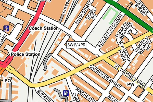SW1V 4PR map - OS OpenMap – Local (Ordnance Survey)
