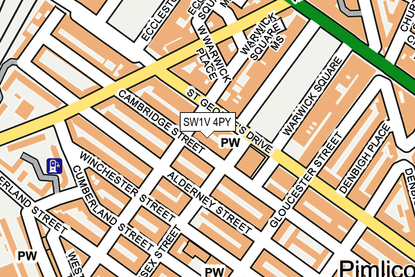 SW1V 4PY map - OS OpenMap – Local (Ordnance Survey)
