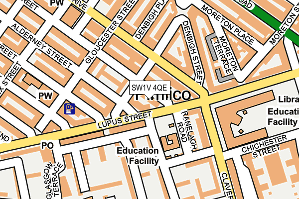 SW1V 4QE map - OS OpenMap – Local (Ordnance Survey)