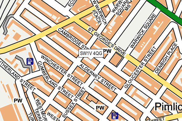 SW1V 4QG map - OS OpenMap – Local (Ordnance Survey)
