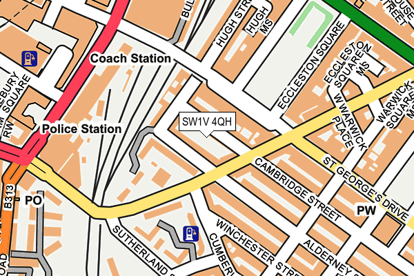 SW1V 4QH map - OS OpenMap – Local (Ordnance Survey)