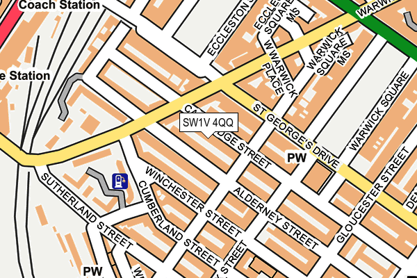 SW1V 4QQ map - OS OpenMap – Local (Ordnance Survey)