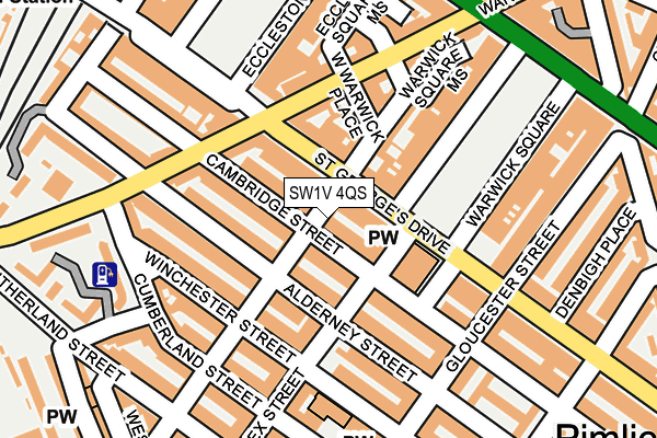 SW1V 4QS map - OS OpenMap – Local (Ordnance Survey)