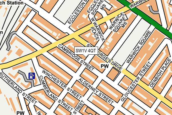 SW1V 4QT map - OS OpenMap – Local (Ordnance Survey)