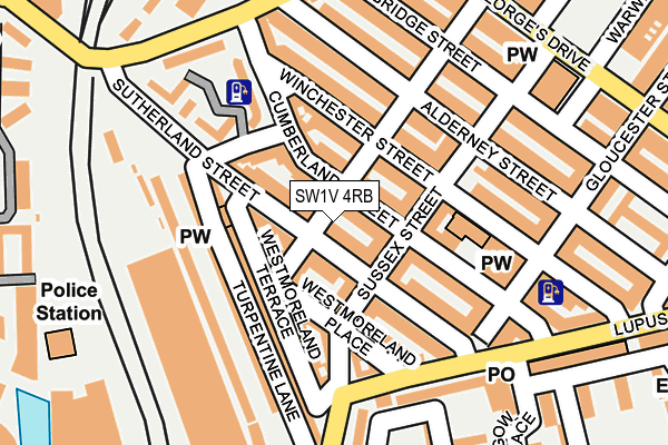 SW1V 4RB map - OS OpenMap – Local (Ordnance Survey)