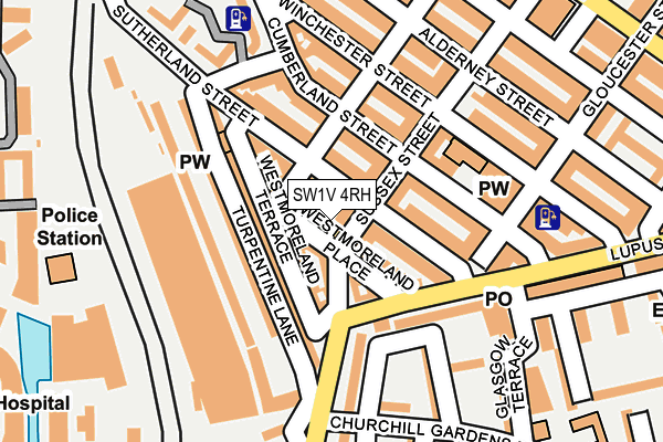 SW1V 4RH map - OS OpenMap – Local (Ordnance Survey)