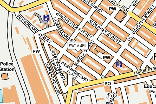 SW1V 4RL map - OS OpenMap – Local (Ordnance Survey)