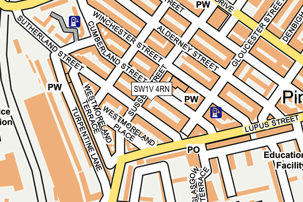 SW1V 4RN map - OS OpenMap – Local (Ordnance Survey)