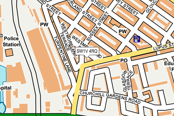 SW1V 4RQ map - OS OpenMap – Local (Ordnance Survey)