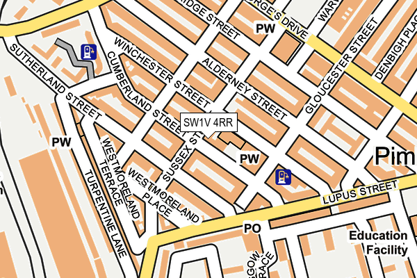 SW1V 4RR map - OS OpenMap – Local (Ordnance Survey)