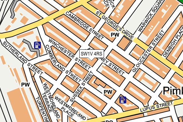 SW1V 4RS map - OS OpenMap – Local (Ordnance Survey)