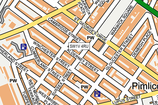SW1V 4RU map - OS OpenMap – Local (Ordnance Survey)