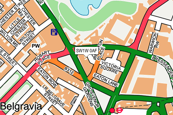SW1W 0AF map - OS OpenMap – Local (Ordnance Survey)