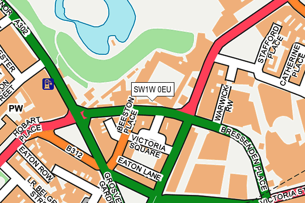 SW1W 0EU map - OS OpenMap – Local (Ordnance Survey)