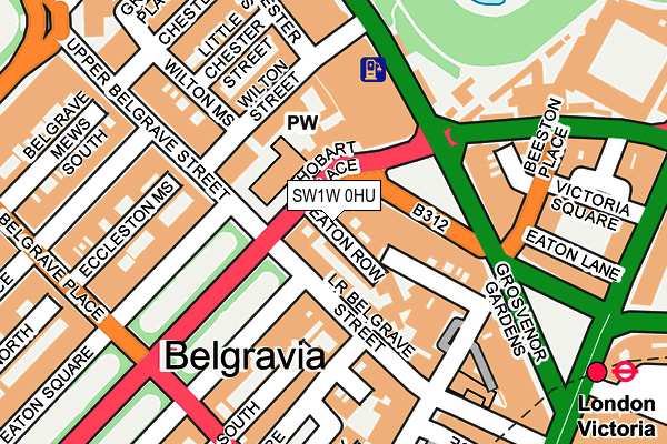 SW1W 0HU map - OS OpenMap – Local (Ordnance Survey)