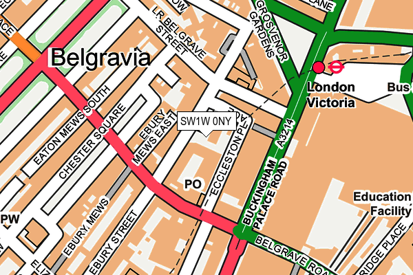 SW1W 0NY map - OS OpenMap – Local (Ordnance Survey)