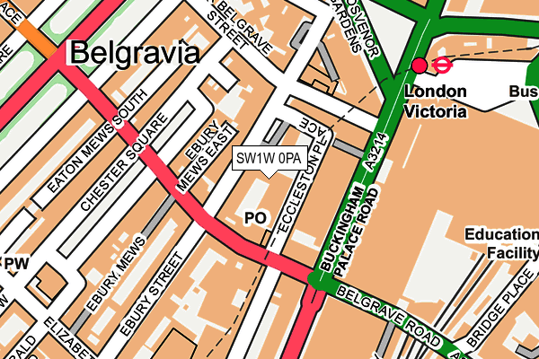 SW1W 0PA map - OS OpenMap – Local (Ordnance Survey)