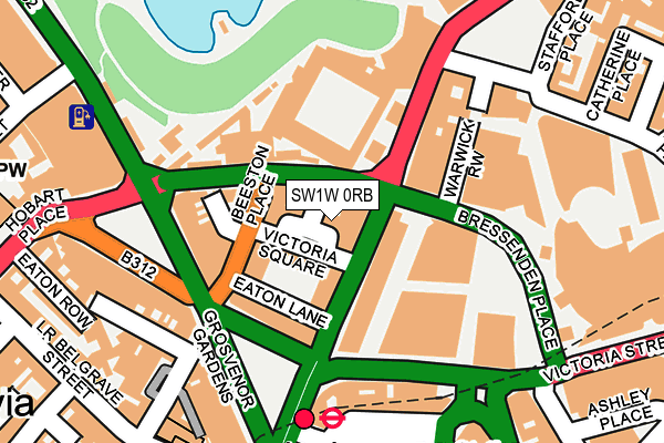 SW1W 0RB map - OS OpenMap – Local (Ordnance Survey)