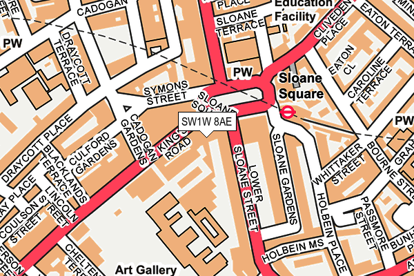 SW1W 8AE map - OS OpenMap – Local (Ordnance Survey)
