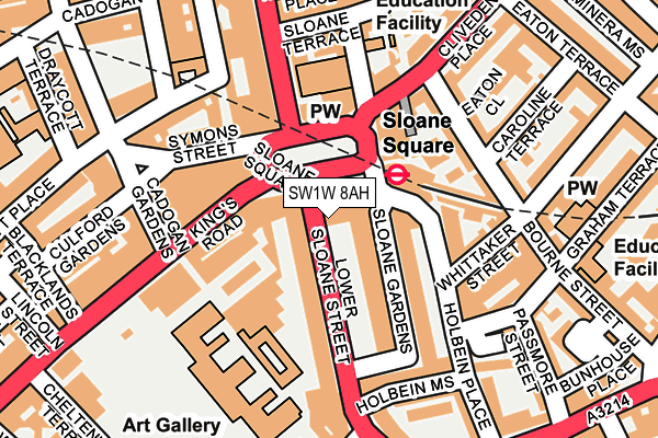SW1W 8AH map - OS OpenMap – Local (Ordnance Survey)