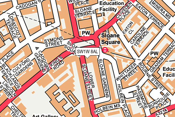 SW1W 8AL map - OS OpenMap – Local (Ordnance Survey)