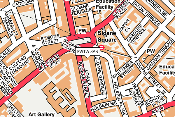 SW1W 8AR map - OS OpenMap – Local (Ordnance Survey)
