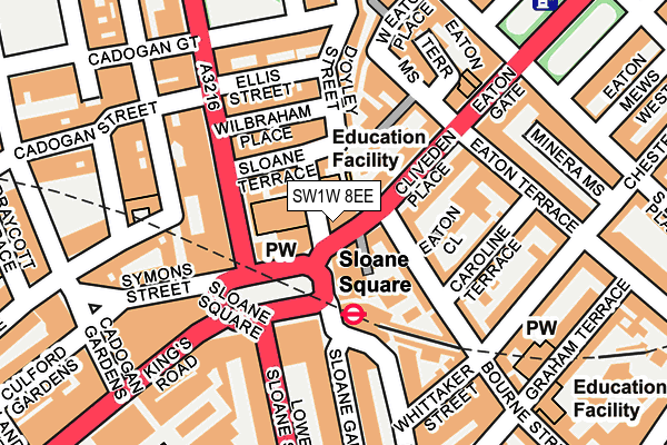 SW1W 8EE map - OS OpenMap – Local (Ordnance Survey)