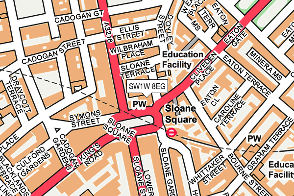 SW1W 8EG map - OS OpenMap – Local (Ordnance Survey)