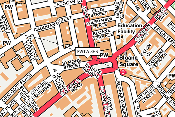 SW1W 8ER map - OS OpenMap – Local (Ordnance Survey)