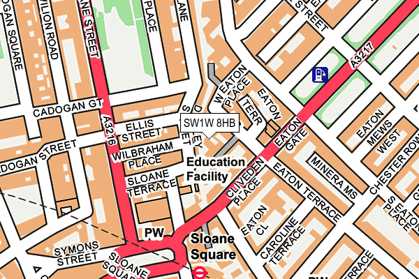 SW1W 8HB map - OS OpenMap – Local (Ordnance Survey)