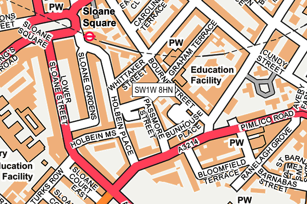 SW1W 8HN map - OS OpenMap – Local (Ordnance Survey)