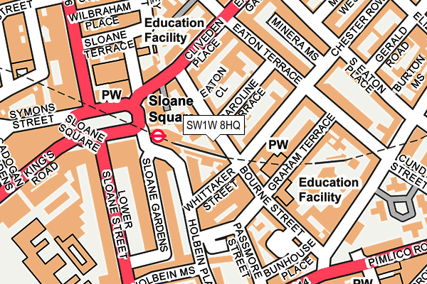 SW1W 8HQ map - OS OpenMap – Local (Ordnance Survey)