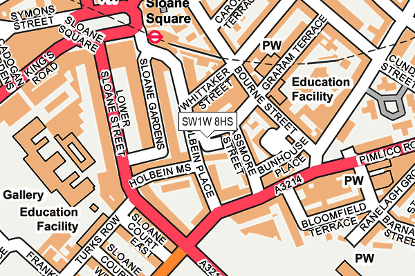 SW1W 8HS map - OS OpenMap – Local (Ordnance Survey)